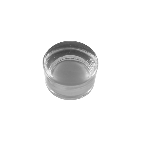 solid round glass paver clear