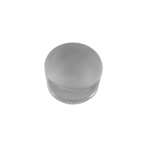 solid round glass paver sandblasted