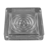 solid square glass paver clear