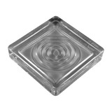 solid square glass paver clear