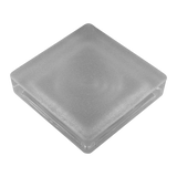 solid square glass paver sandblasted