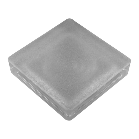 solid square glass paver sandblasted