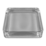 solid square glass paver clear