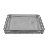solid rectangle glass paver clear