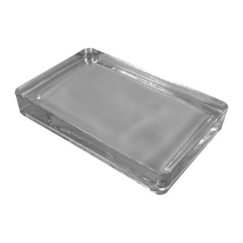 solid rectangle glass paver clear