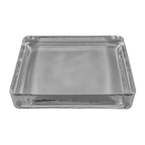 solid square glass paver clear